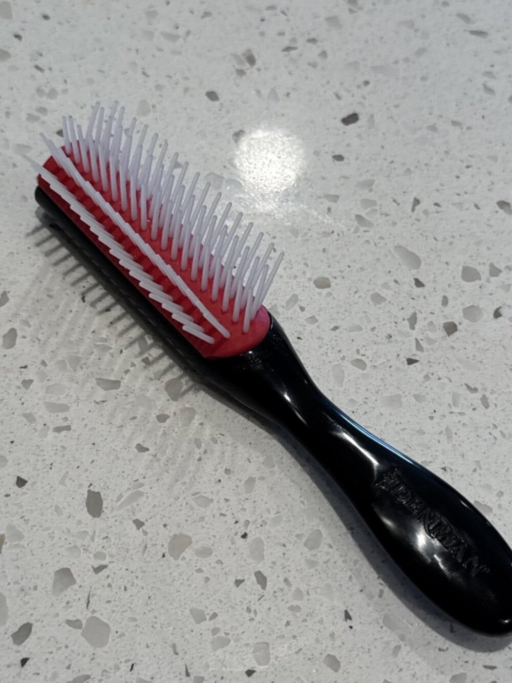 Denman Curly Hair Brush D143 - 5 Row Styling Mini With 5 Row, Black